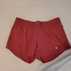 Maroon womens running shorts